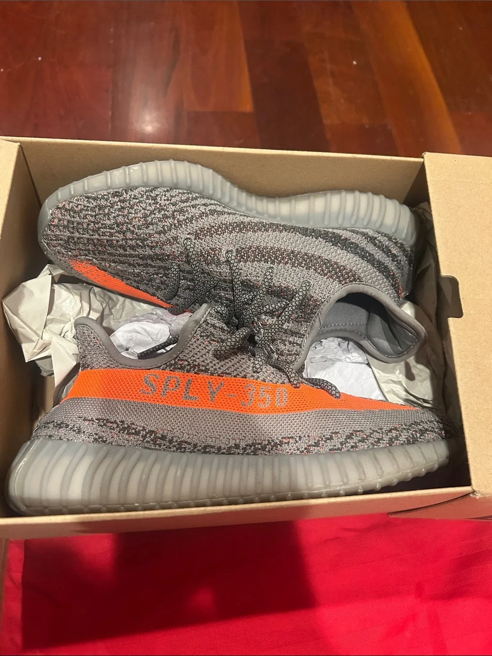Yeezy 350 Cardboard Box in Tan with Black Print